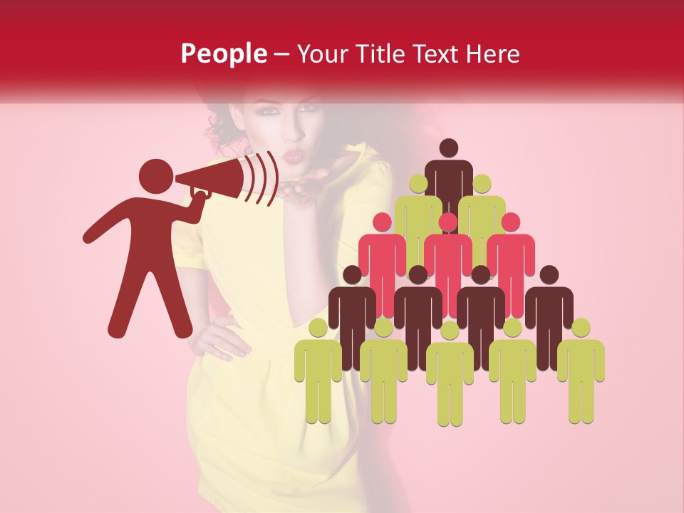 A Woman In A Yellow Dress Posing For A Picture PowerPoint Template