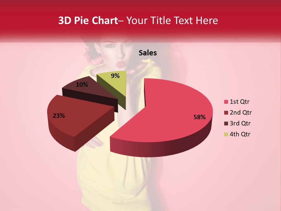 A Woman In A Yellow Dress Posing For A Picture PowerPoint Template