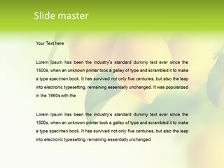 A Group Of Lemons Hanging From A Tree PowerPoint Template