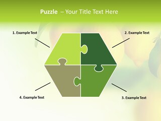 A Group Of Lemons Hanging From A Tree PowerPoint Template