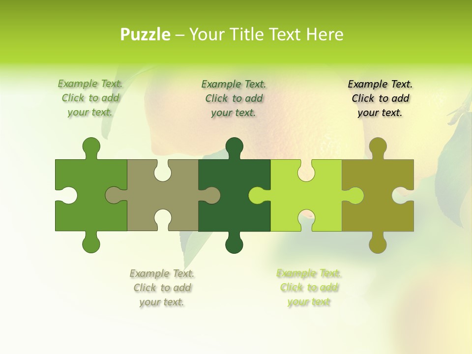 A Group Of Lemons Hanging From A Tree PowerPoint Template