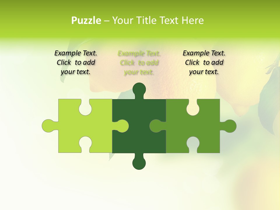 A Group Of Lemons Hanging From A Tree PowerPoint Template