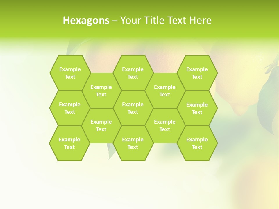 A Group Of Lemons Hanging From A Tree PowerPoint Template