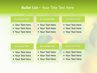 A Group Of Lemons Hanging From A Tree PowerPoint Template