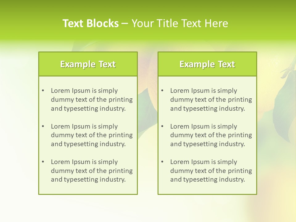 A Group Of Lemons Hanging From A Tree PowerPoint Template
