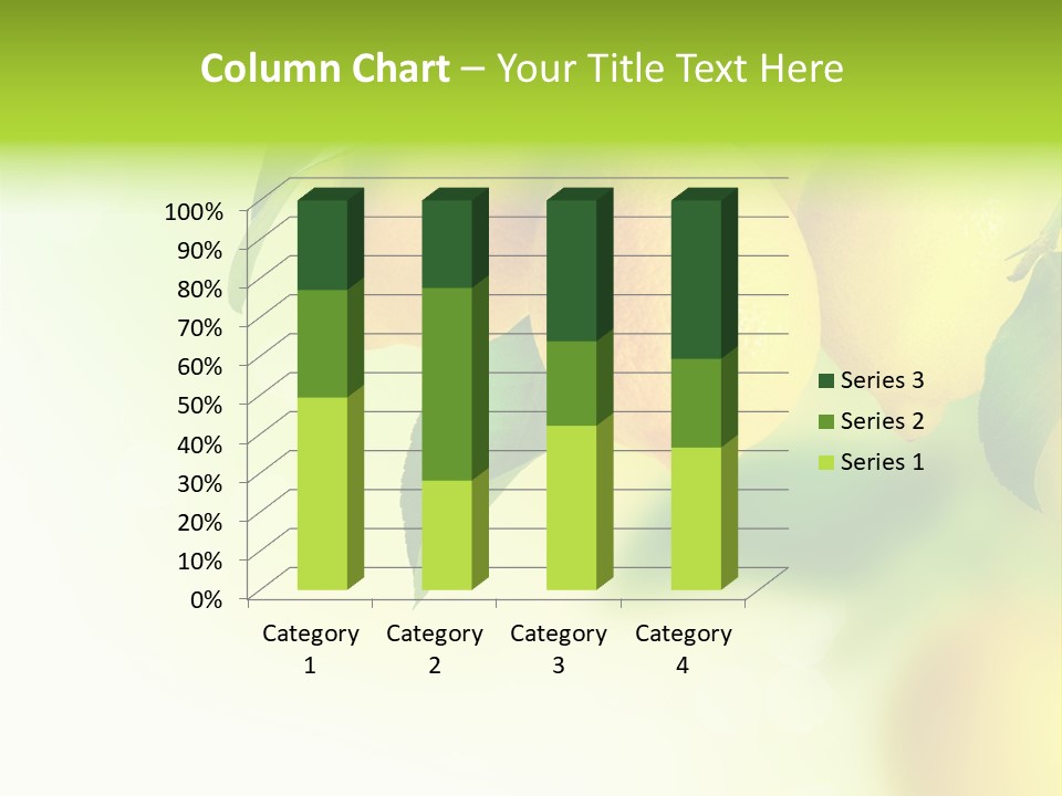 A Group Of Lemons Hanging From A Tree PowerPoint Template