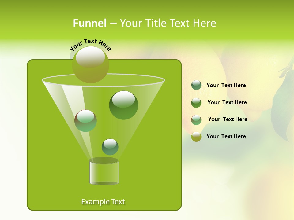 A Group Of Lemons Hanging From A Tree PowerPoint Template