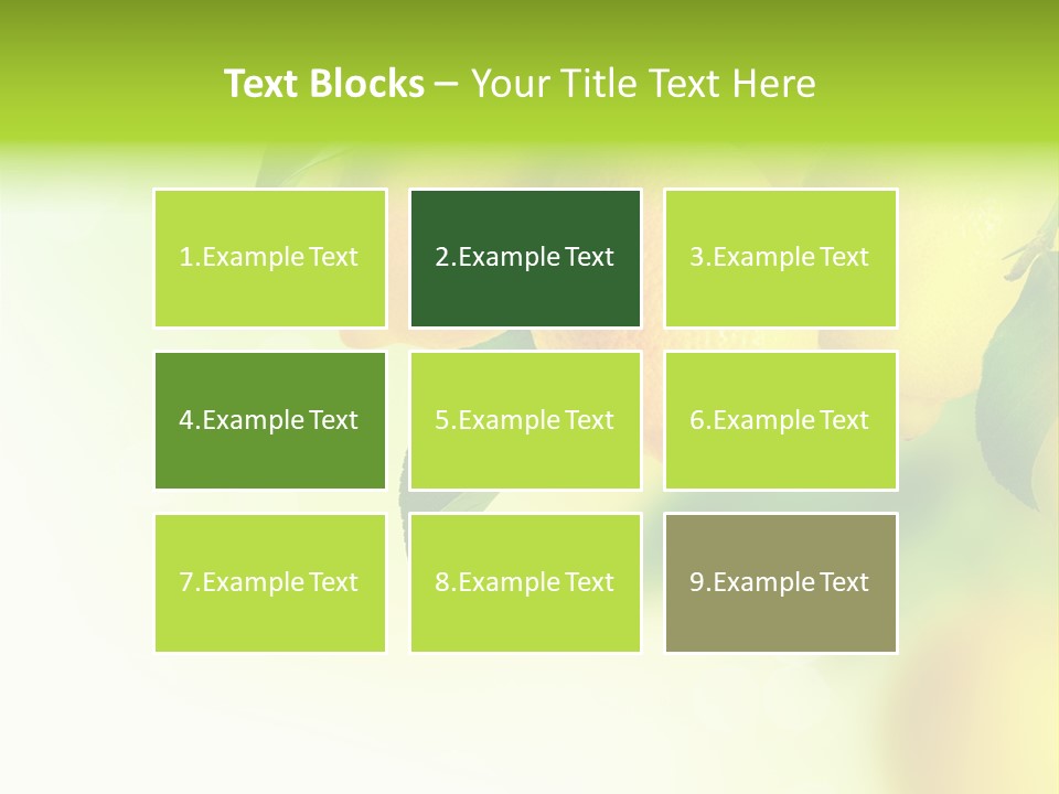 A Group Of Lemons Hanging From A Tree PowerPoint Template