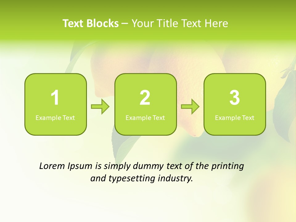 A Group Of Lemons Hanging From A Tree PowerPoint Template