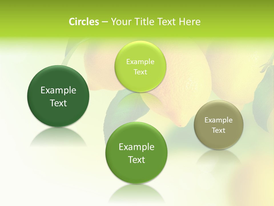 A Group Of Lemons Hanging From A Tree PowerPoint Template