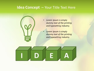 A Group Of Lemons Hanging From A Tree PowerPoint Template