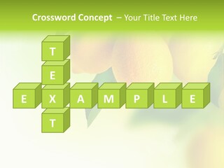 A Group Of Lemons Hanging From A Tree PowerPoint Template