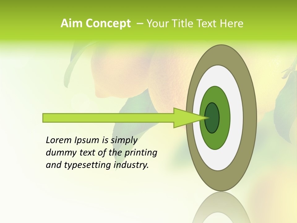 A Group Of Lemons Hanging From A Tree PowerPoint Template