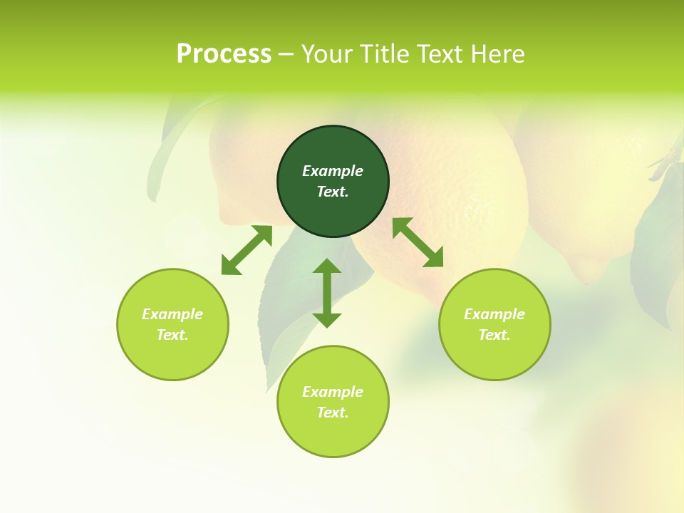 A Group Of Lemons Hanging From A Tree PowerPoint Template