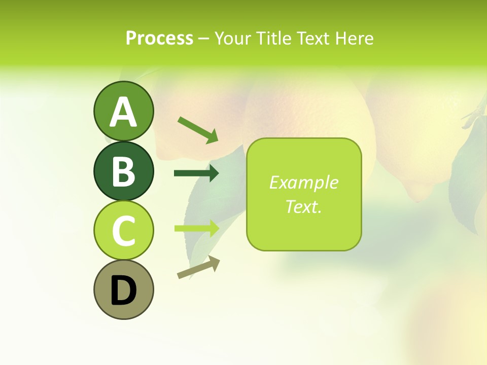 A Group Of Lemons Hanging From A Tree PowerPoint Template