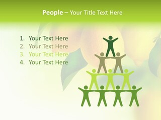 A Group Of Lemons Hanging From A Tree PowerPoint Template