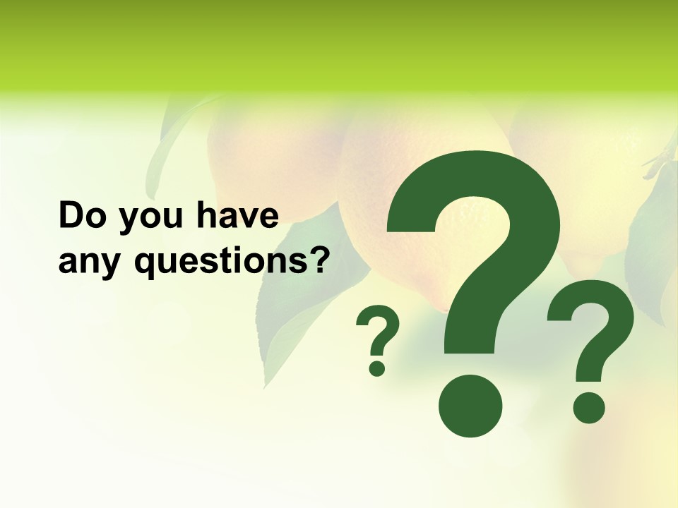 A Group Of Lemons Hanging From A Tree PowerPoint Template