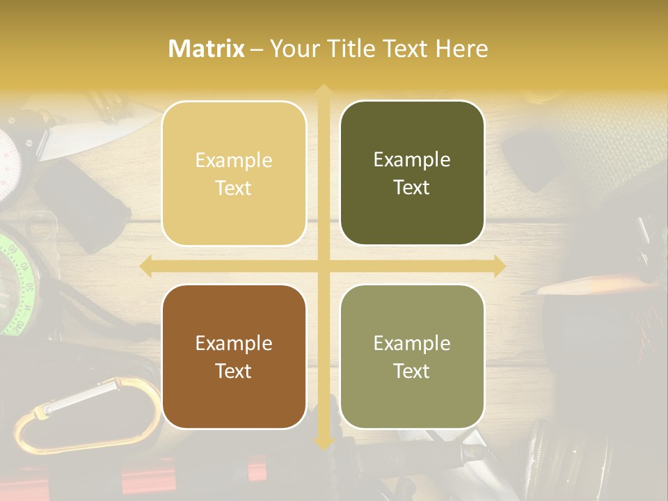 A Table Topped With Lots Of Different Types Of Items PowerPoint Template