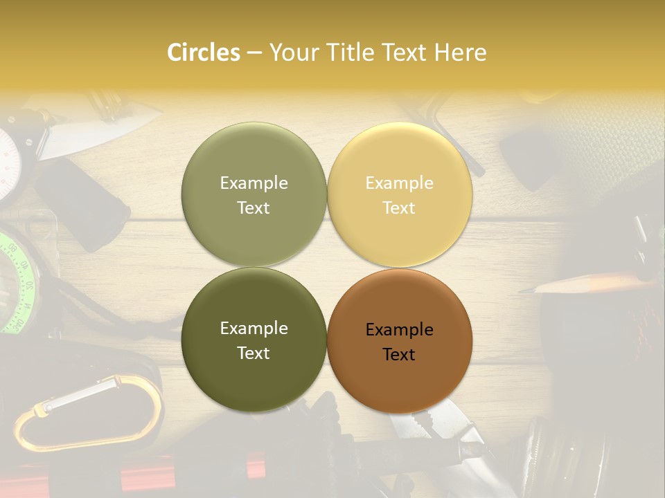 A Table Topped With Lots Of Different Types Of Items PowerPoint Template