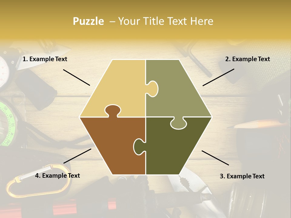 A Table Topped With Lots Of Different Types Of Items PowerPoint Template