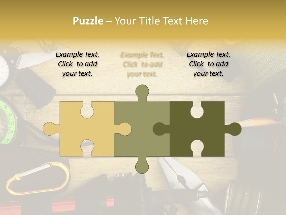 A Table Topped With Lots Of Different Types Of Items PowerPoint Template