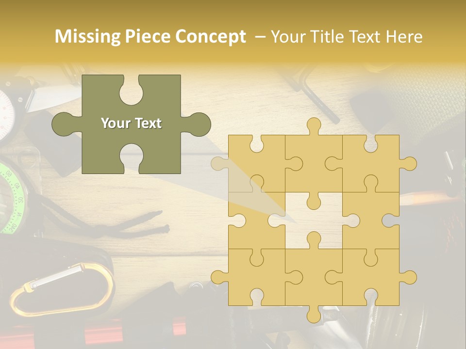 A Table Topped With Lots Of Different Types Of Items PowerPoint Template