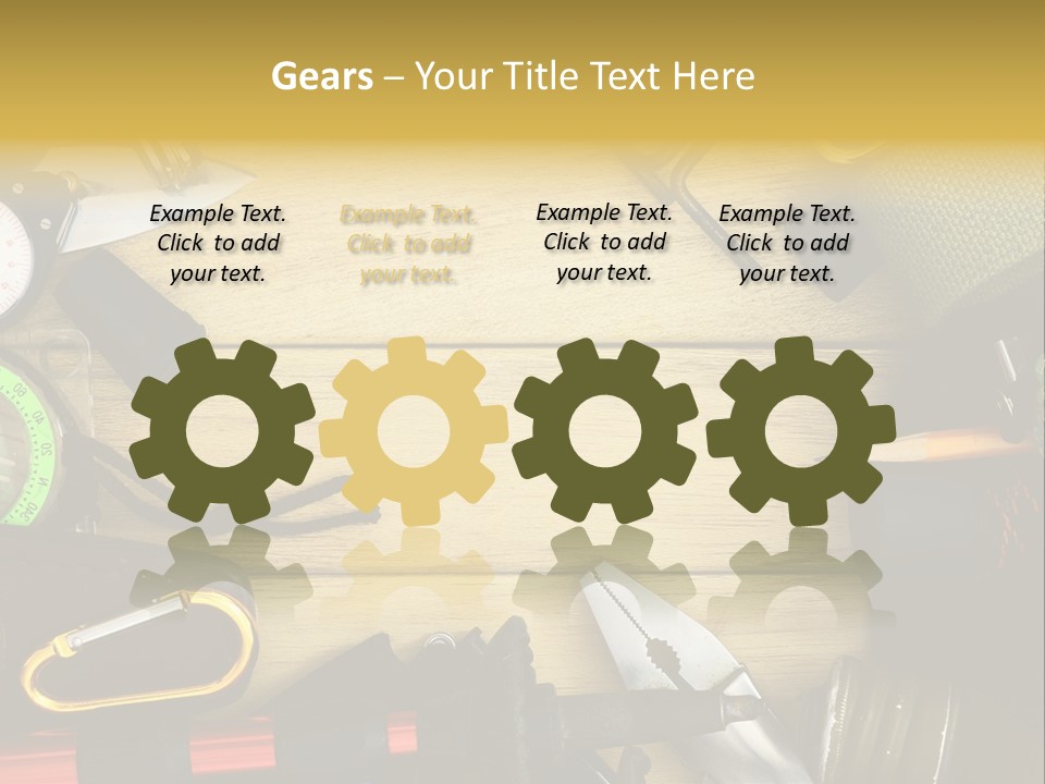 A Table Topped With Lots Of Different Types Of Items PowerPoint Template