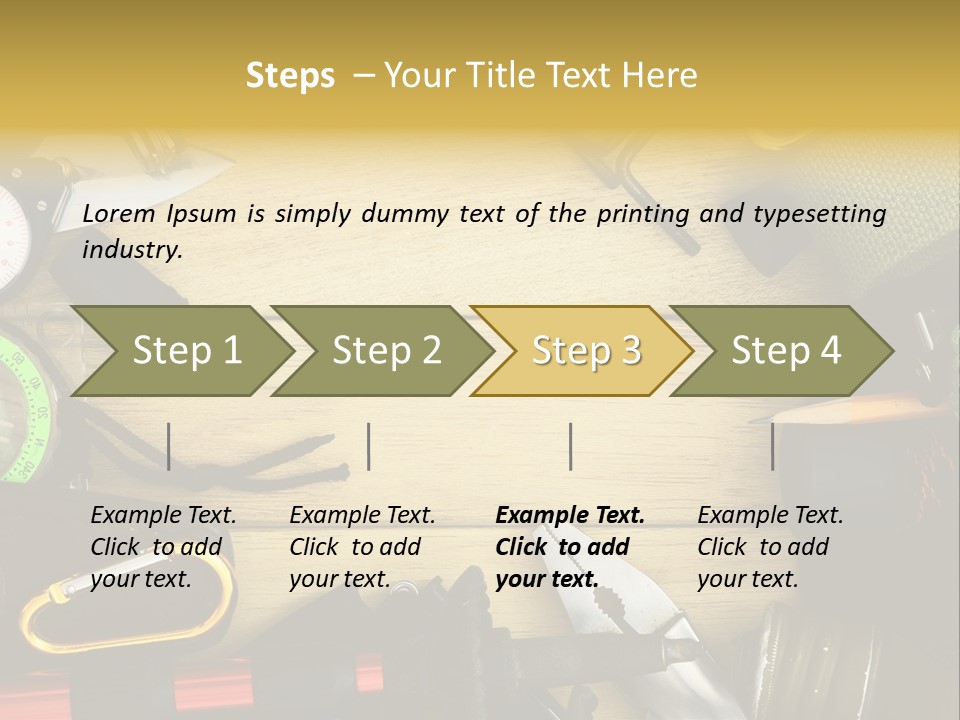 A Table Topped With Lots Of Different Types Of Items PowerPoint Template