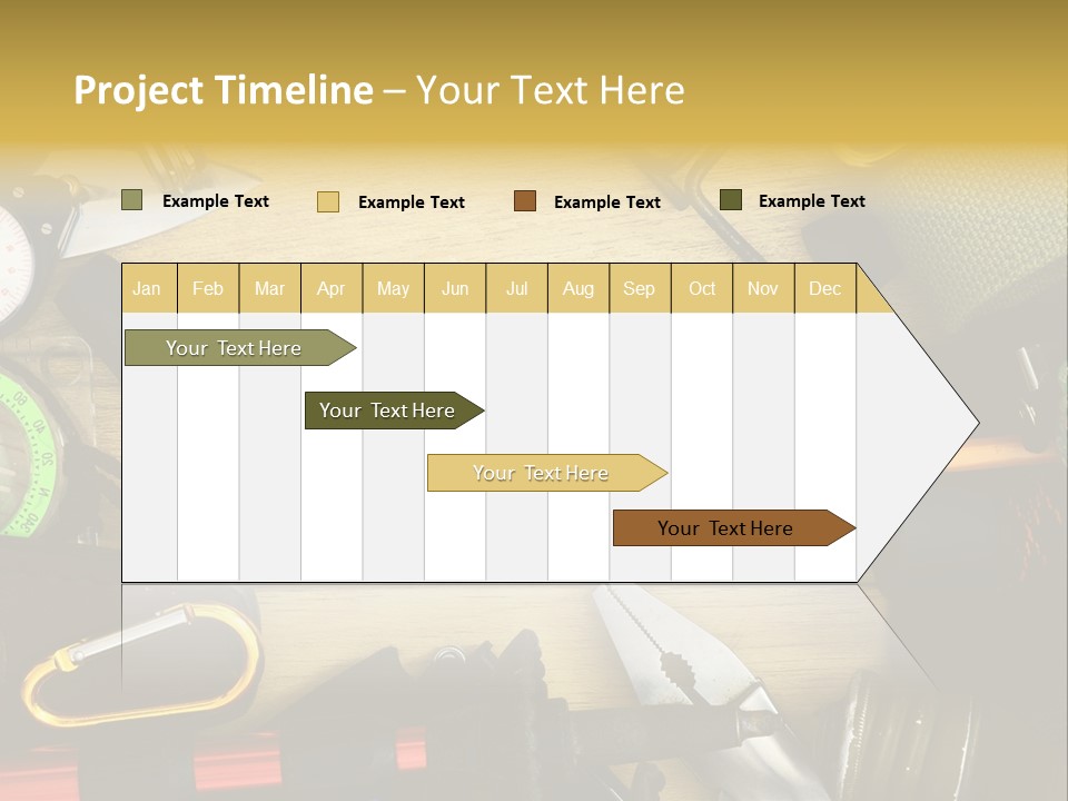 A Table Topped With Lots Of Different Types Of Items PowerPoint Template