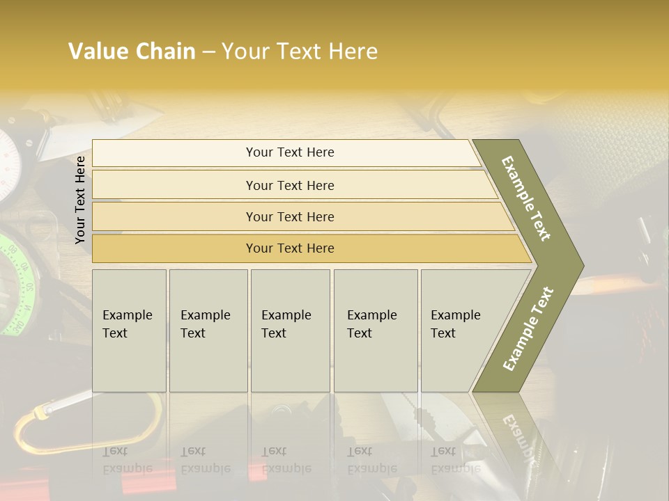 A Table Topped With Lots Of Different Types Of Items PowerPoint Template