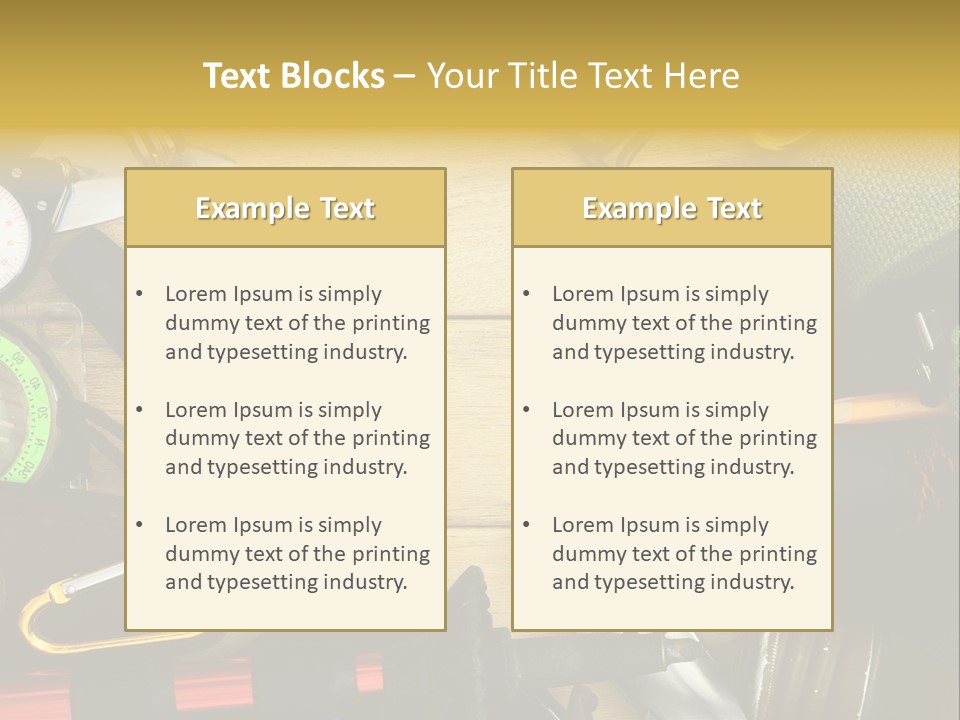 A Table Topped With Lots Of Different Types Of Items PowerPoint Template