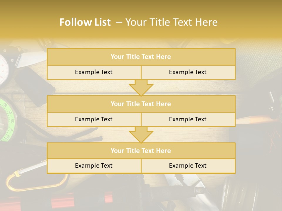 A Table Topped With Lots Of Different Types Of Items PowerPoint Template