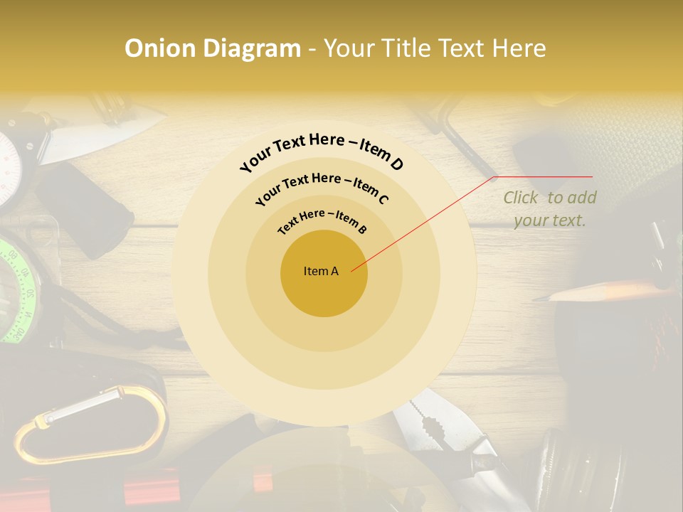 A Table Topped With Lots Of Different Types Of Items PowerPoint Template