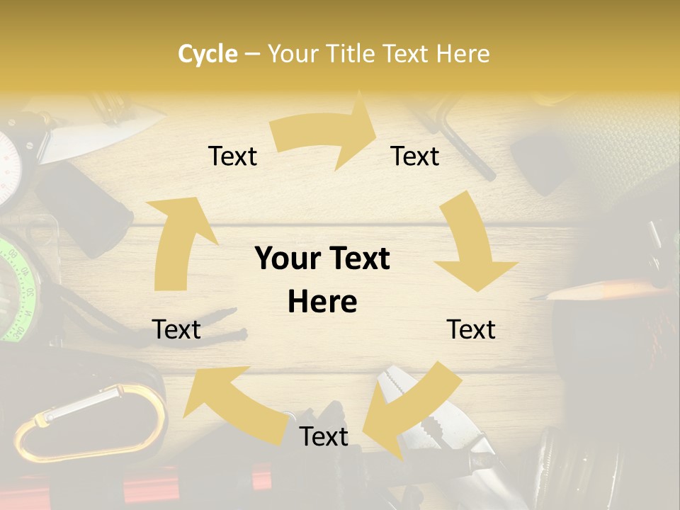 A Table Topped With Lots Of Different Types Of Items PowerPoint Template