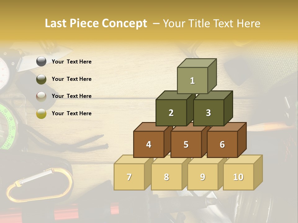 A Table Topped With Lots Of Different Types Of Items PowerPoint Template