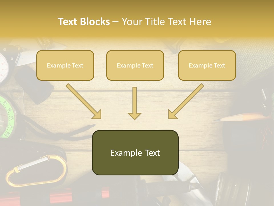 A Table Topped With Lots Of Different Types Of Items PowerPoint Template