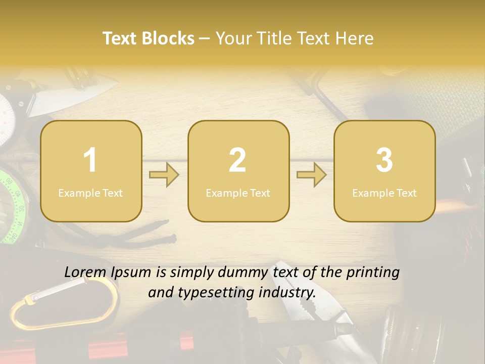 A Table Topped With Lots Of Different Types Of Items PowerPoint Template