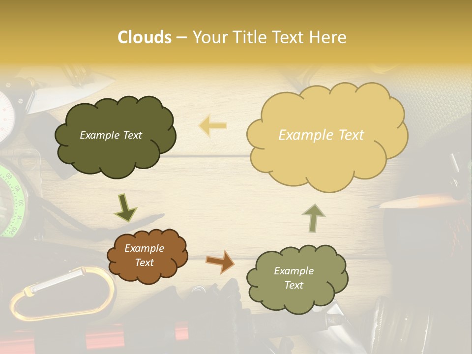 A Table Topped With Lots Of Different Types Of Items PowerPoint Template
