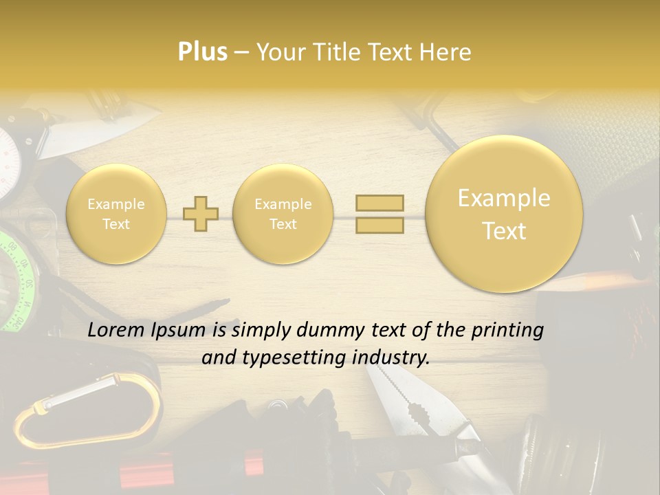 A Table Topped With Lots Of Different Types Of Items PowerPoint Template