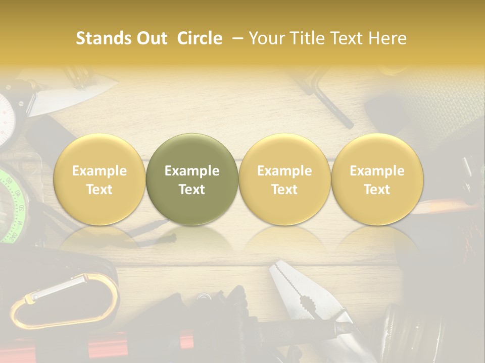 A Table Topped With Lots Of Different Types Of Items PowerPoint Template