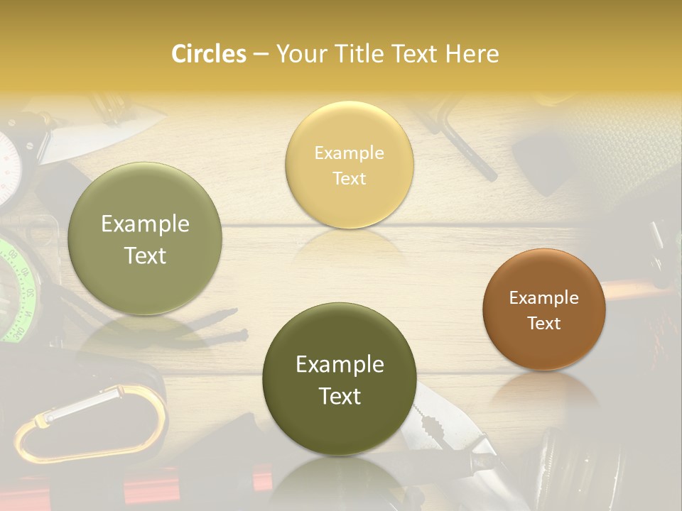 A Table Topped With Lots Of Different Types Of Items PowerPoint Template