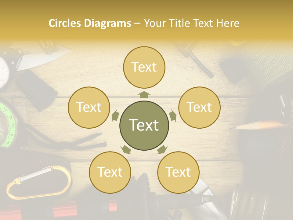 A Table Topped With Lots Of Different Types Of Items PowerPoint Template