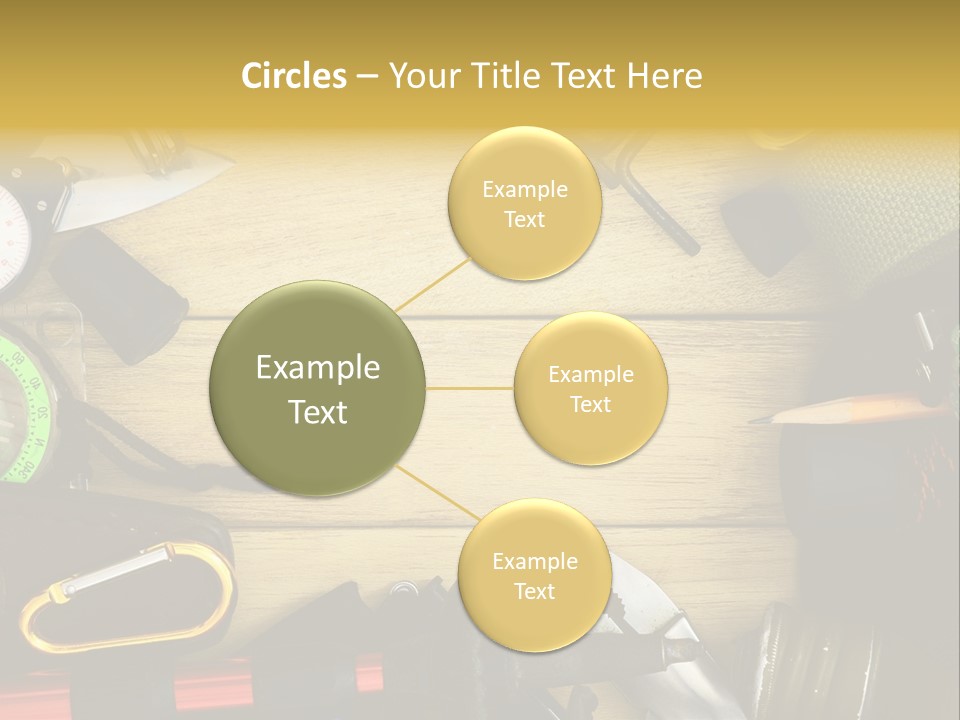 A Table Topped With Lots Of Different Types Of Items PowerPoint Template
