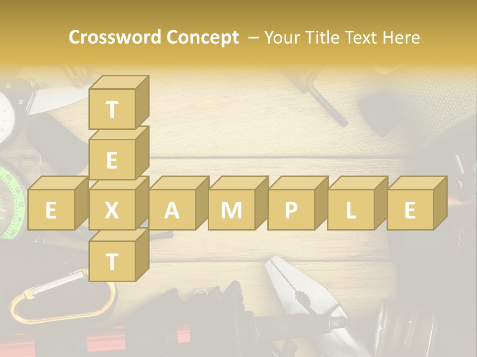 A Table Topped With Lots Of Different Types Of Items PowerPoint Template
