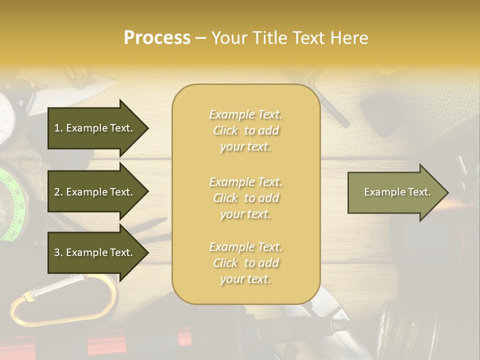 A Table Topped With Lots Of Different Types Of Items PowerPoint Template