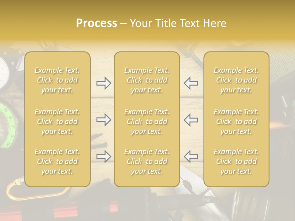 A Table Topped With Lots Of Different Types Of Items PowerPoint Template