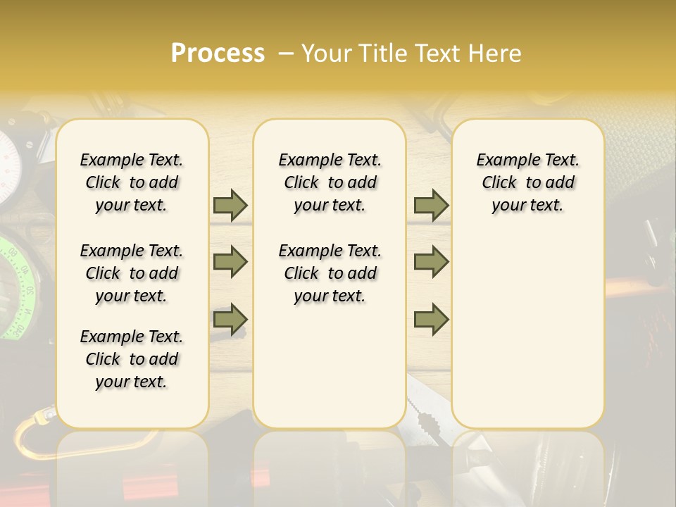 A Table Topped With Lots Of Different Types Of Items PowerPoint Template