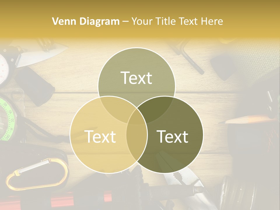 A Table Topped With Lots Of Different Types Of Items PowerPoint Template