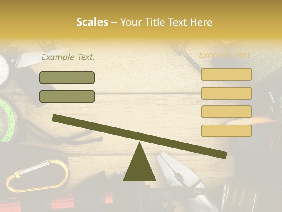 A Table Topped With Lots Of Different Types Of Items PowerPoint Template