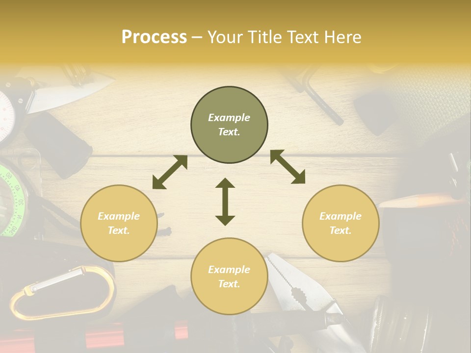 A Table Topped With Lots Of Different Types Of Items PowerPoint Template